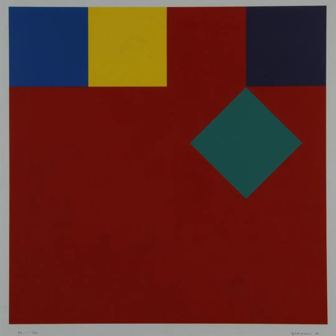 Disloziertes gr nes quadrat 1971