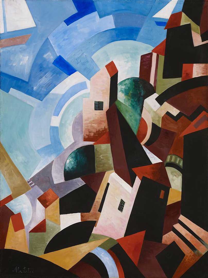 Олександра Екстер - Індійське місто біля моря, 1917