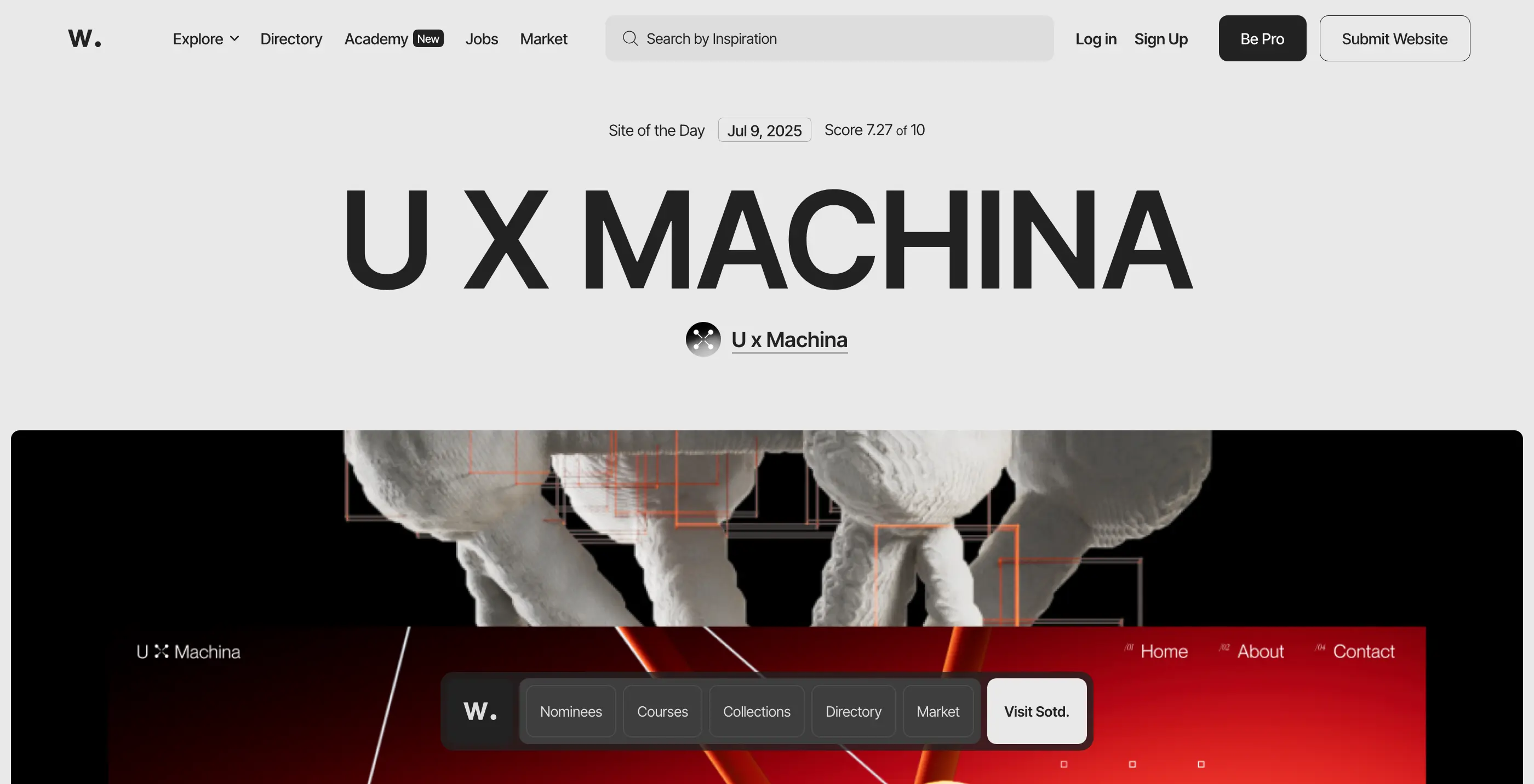 Скриншот: awwwards