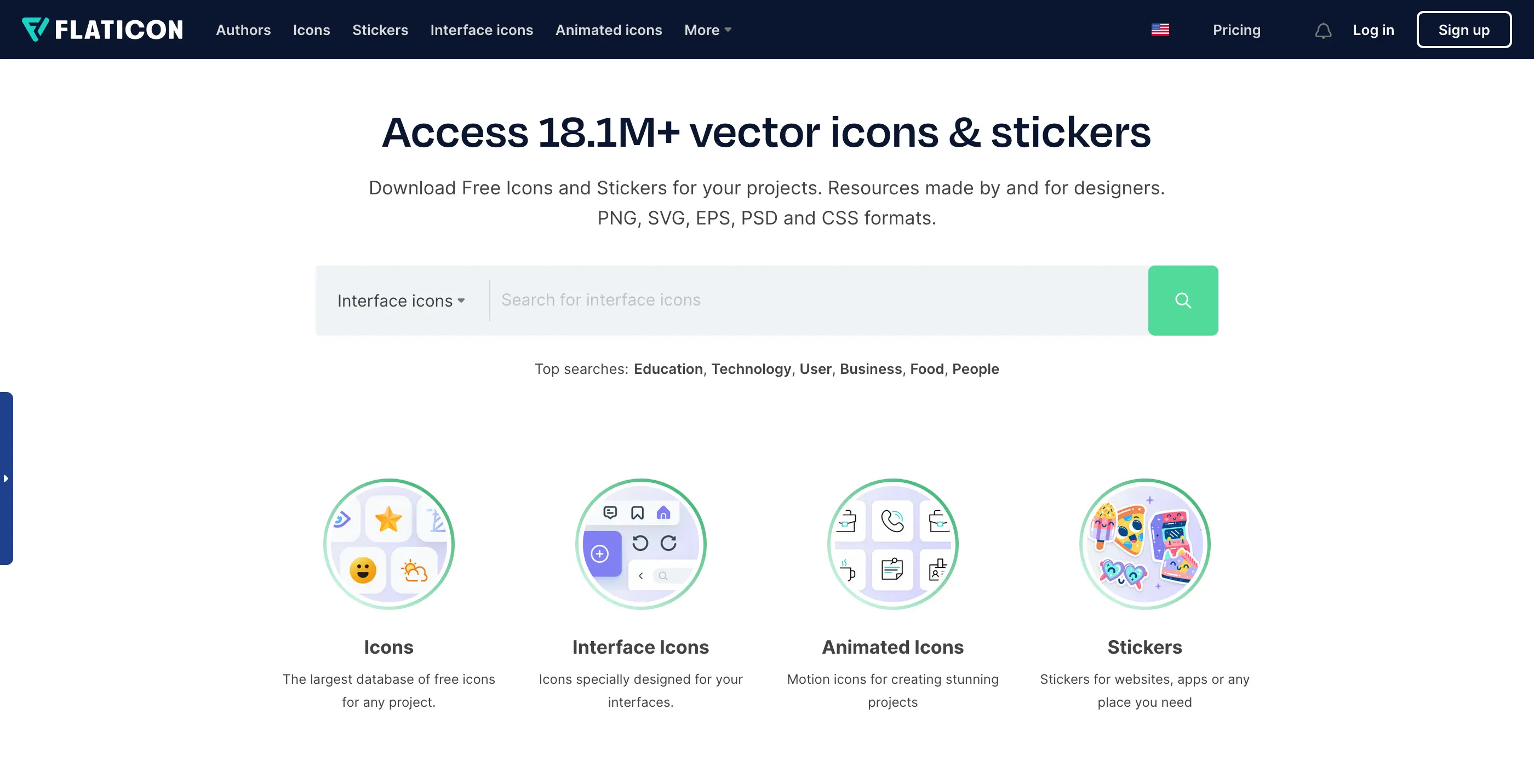 Скриншот: flaticon