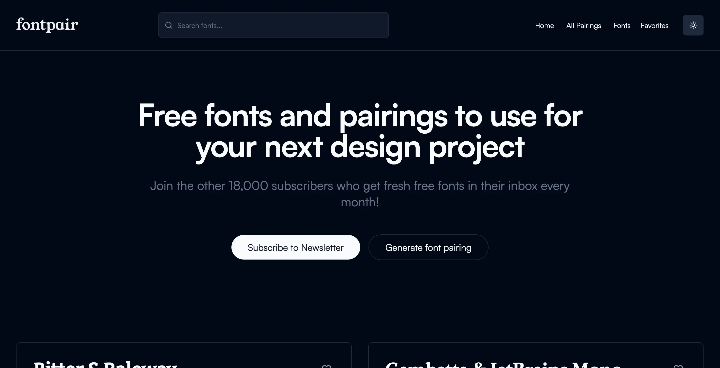 Скриншот: FontPair